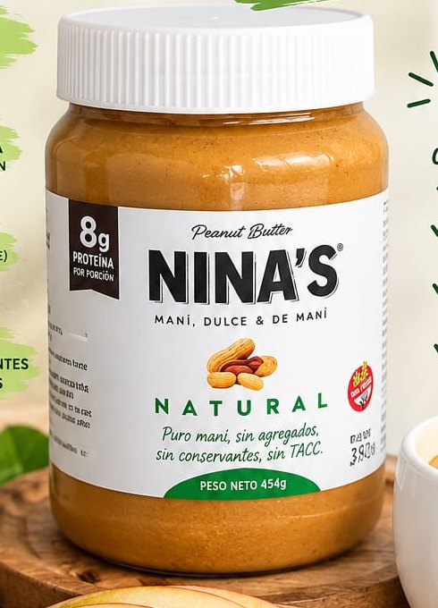 Mantequilla de maní natural 454 g · Nina's